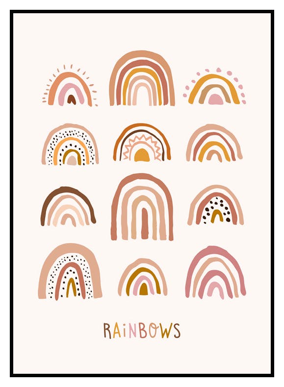 Spielerische Regenbögen Poster (30x40 cm) - Poster Store