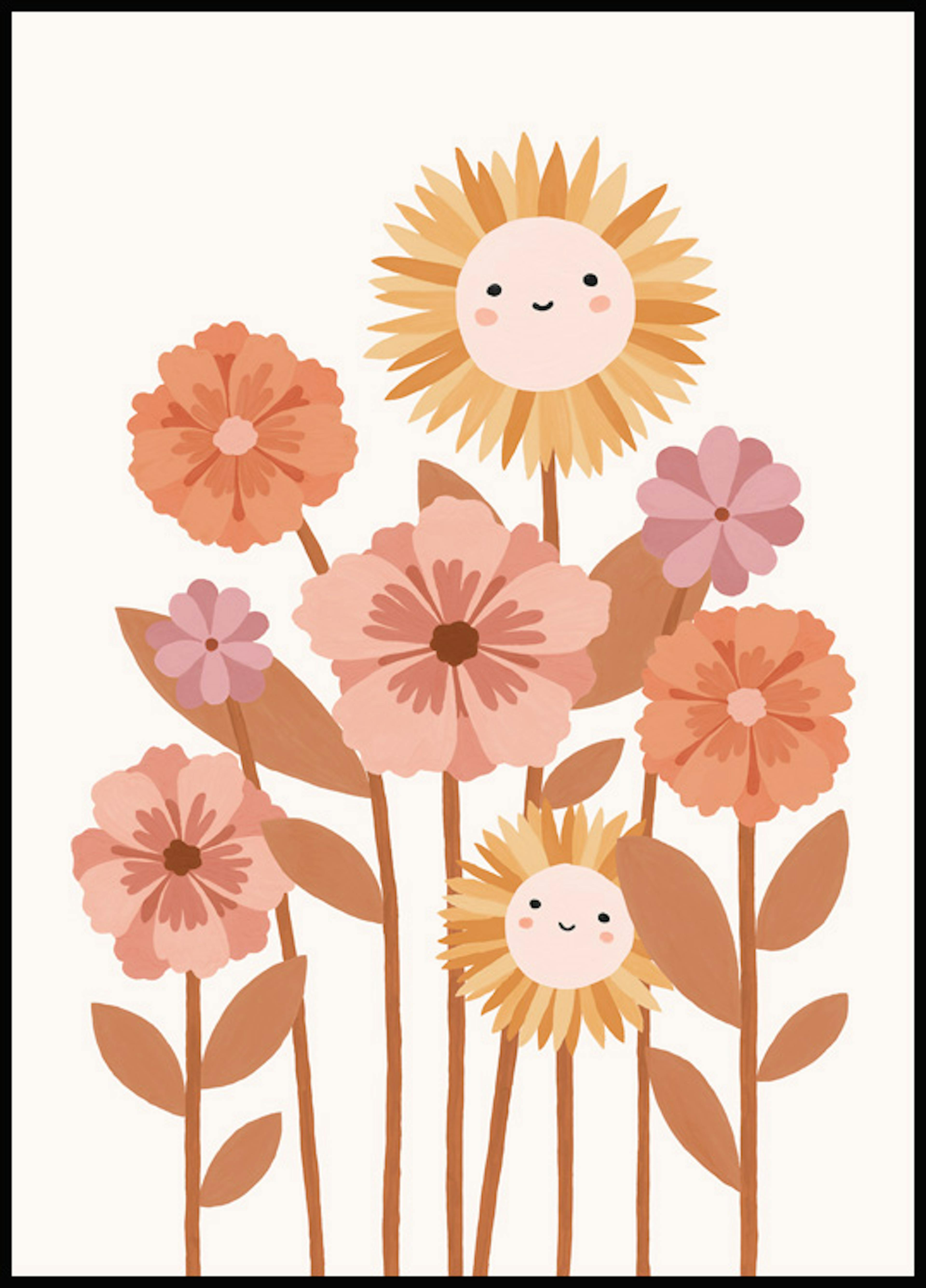 Glada Blommor Poster 0