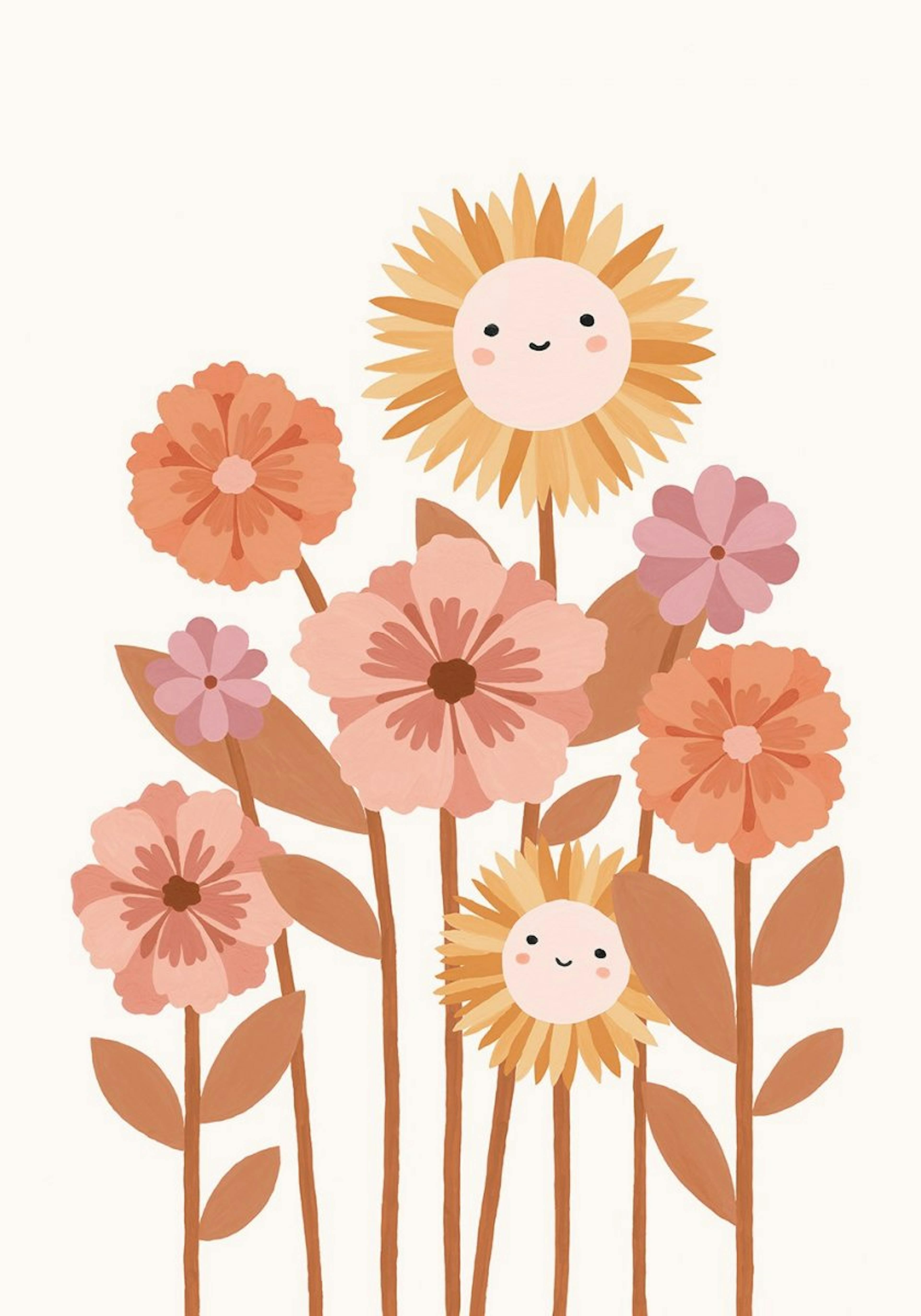 Fleurs Heureuses Poster 0