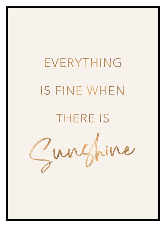 Golden Sunshine Poster (21x30 cm) - Poster Store