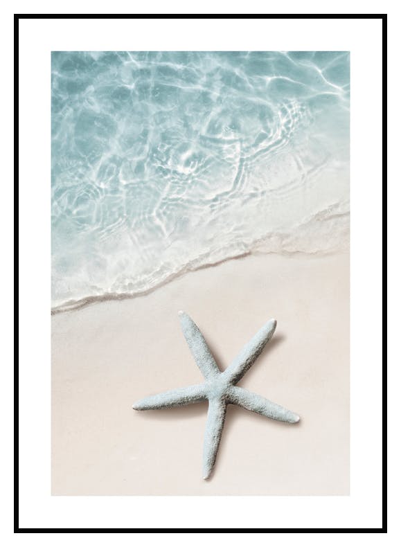 Blå Sjöstjärna Poster (21x30 cm) - Poster Store