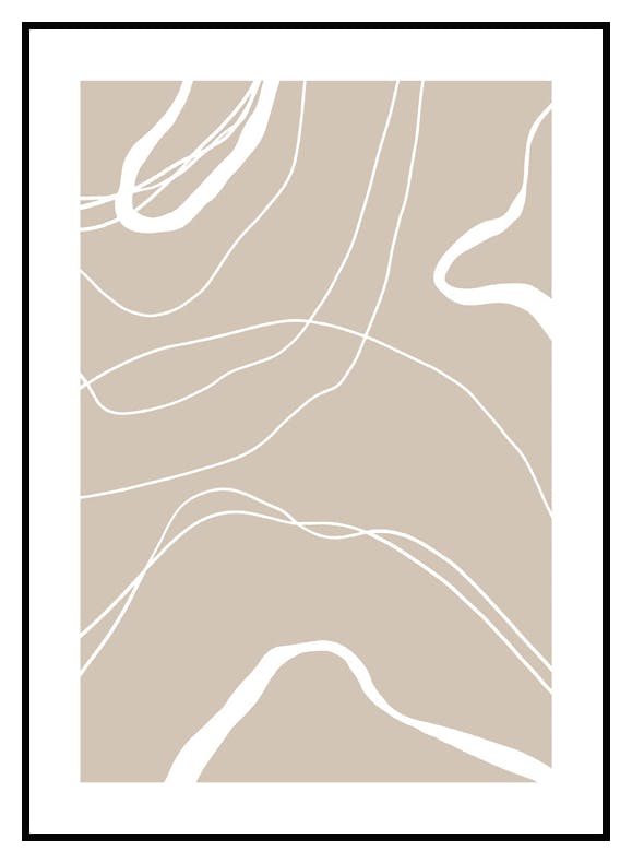 White Lines Poster (50x70 cm) - Poster Store