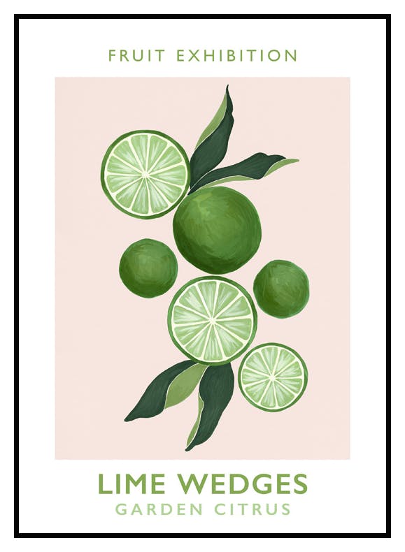 Lime Wedges Poster (21x30 cm) - Poster Store