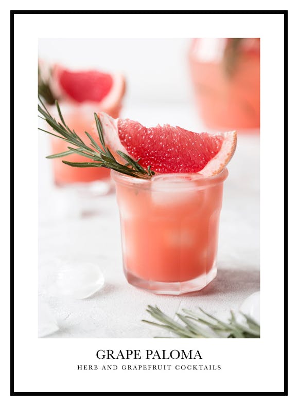 Pompelmoes Cocktail Poster (21x30 cm) - Poster Store