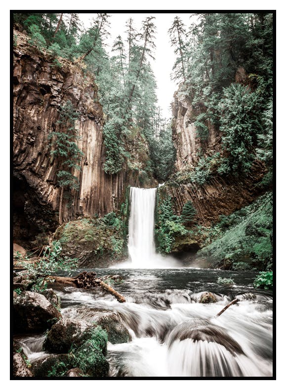 Wald Wasserfall Poster (30x40 cm) - Poster Store
