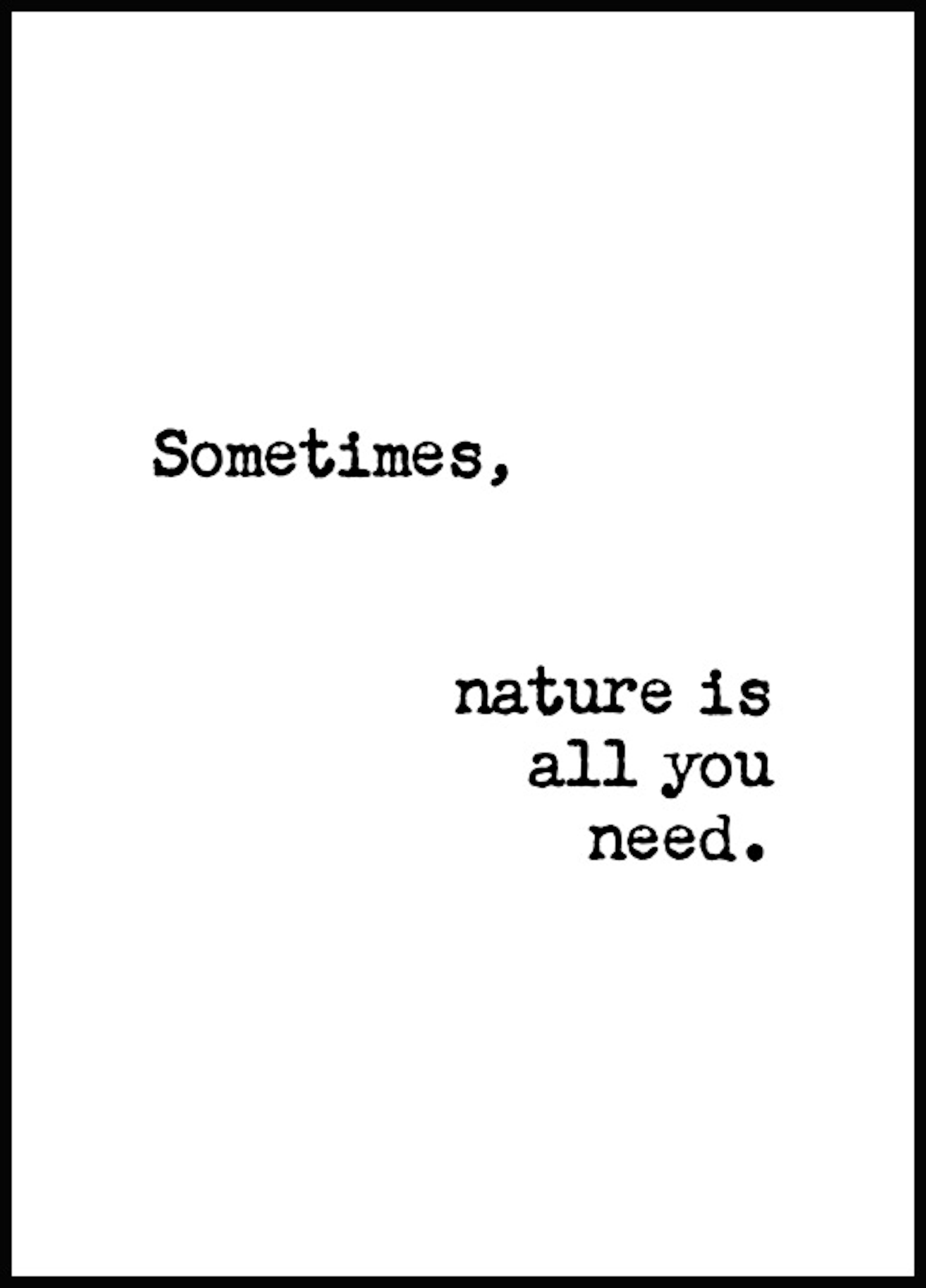 Nature is All You Need Poster 0