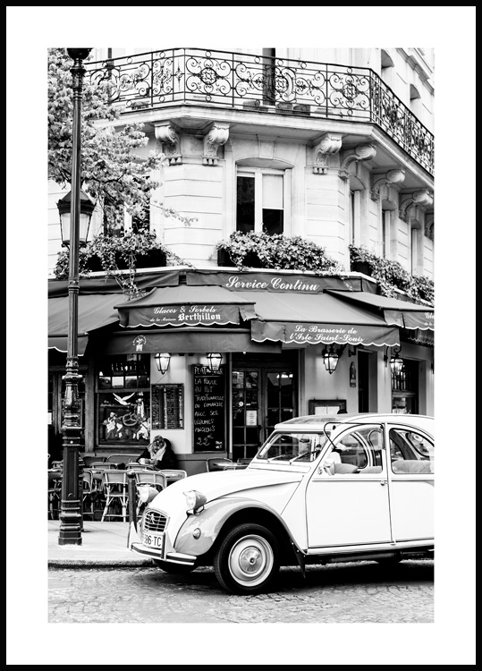 Rue de Paris Poster - Affiches en noir et blanc