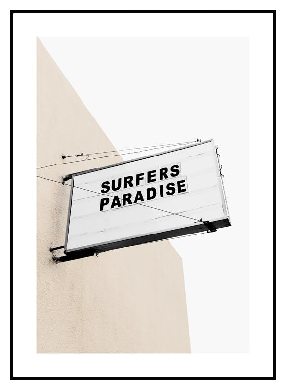 Plakat Surfers Paradise (21x30 cm) - Poster Store