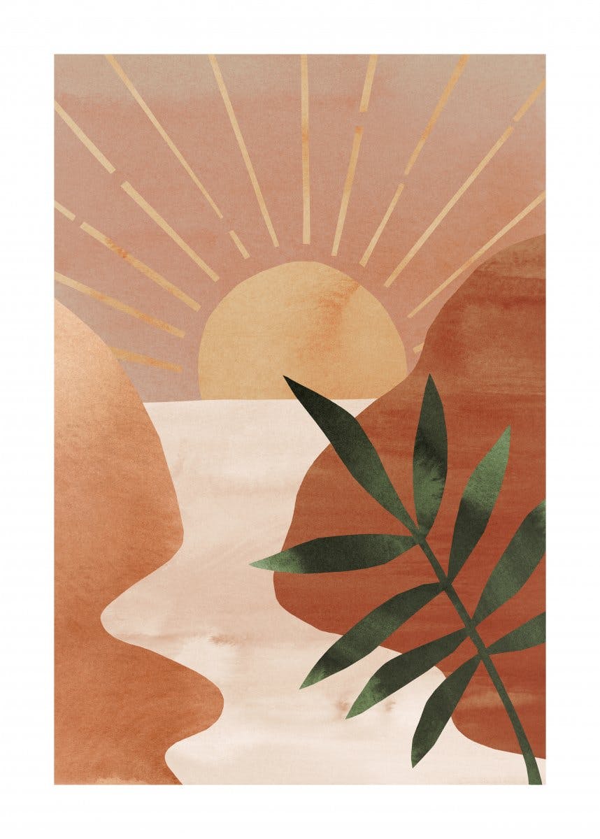 Plakat Abstrakcyjny Zachód Słońca 0