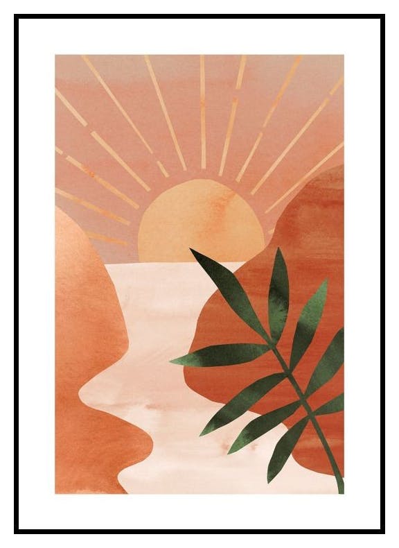 Abstrakt Solnedgång Poster (21x30 cm) - Poster Store