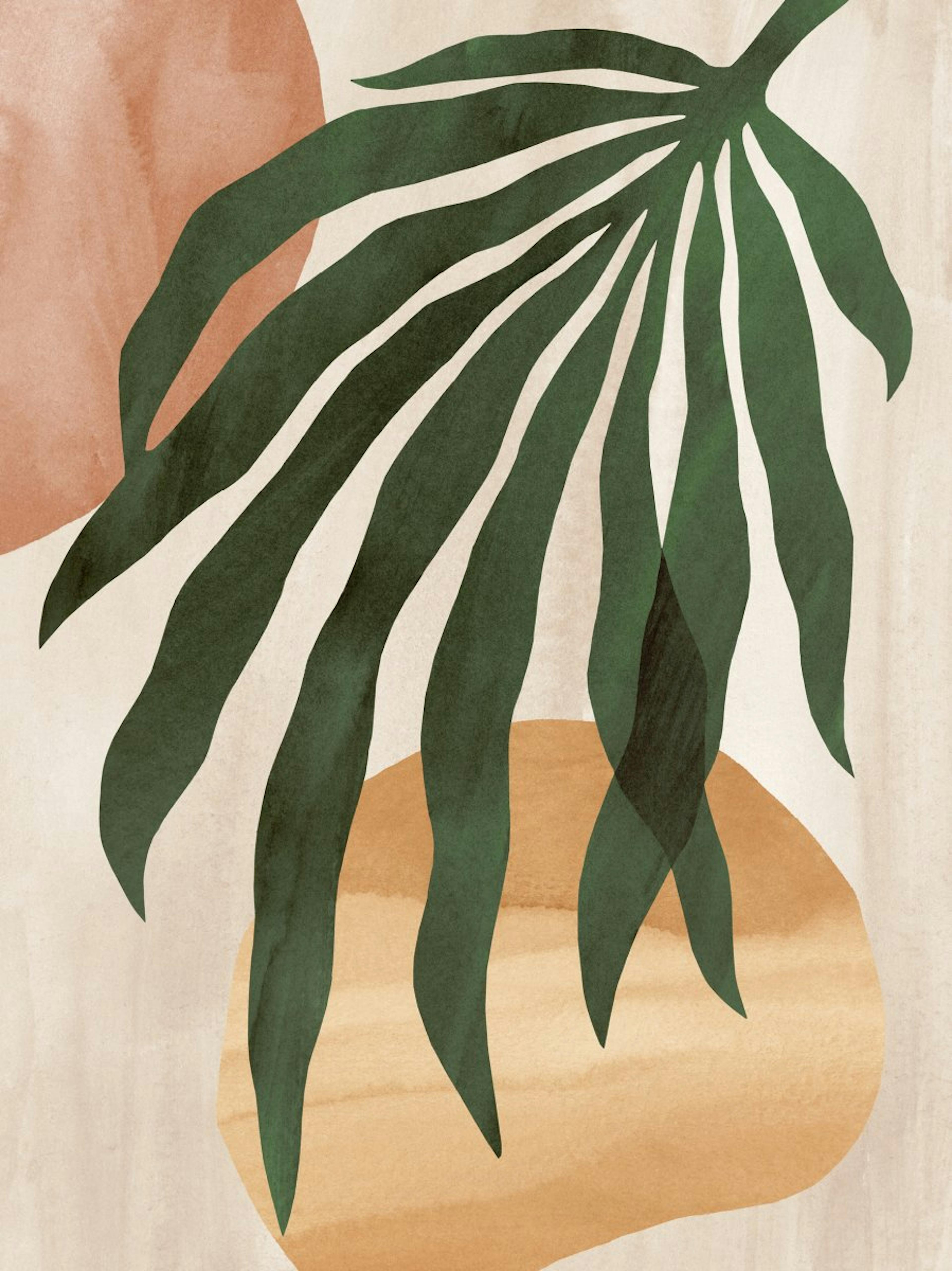 抽象的な葉のポスター 0