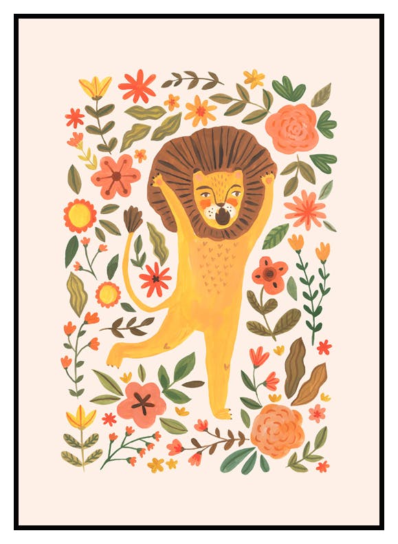Baby Lejon Poster (21x30 cm) - Poster Store