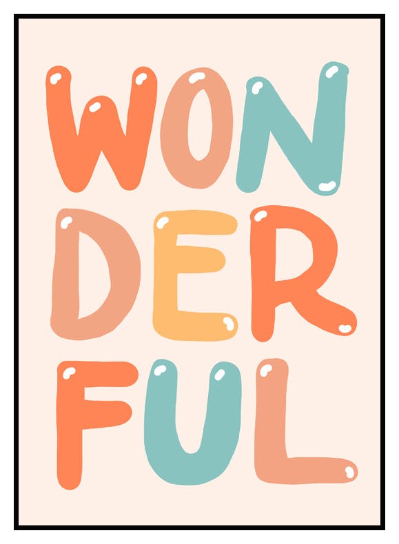 Wonderful Poster (21x30 cm) - Poster Store