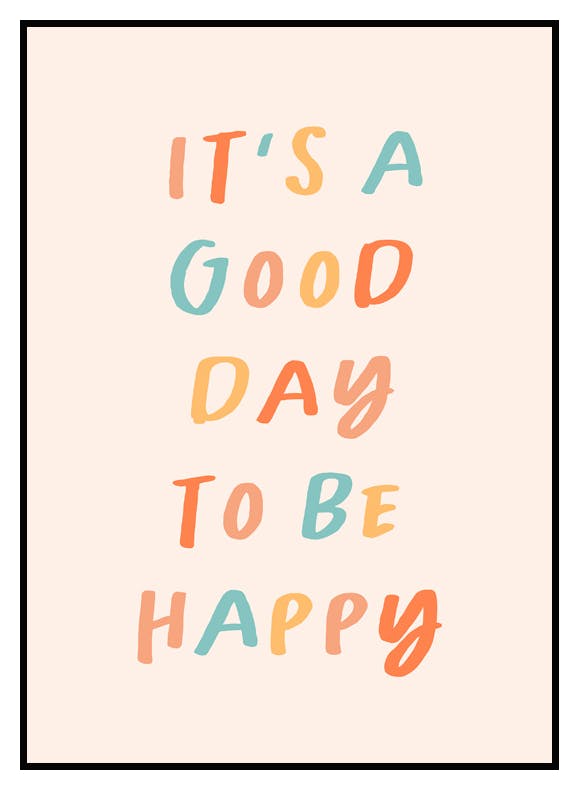 Be Happy Poster (21x30 cm) - Poster Store
