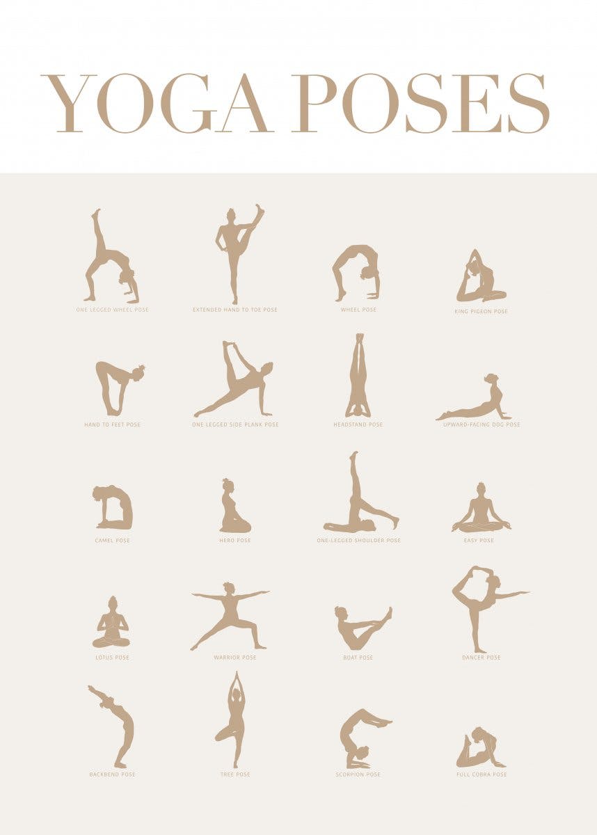 Yogastillinger Poster 0