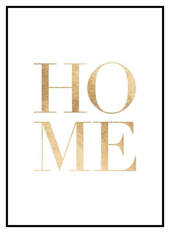 Gold Home Poster (50x70 cm) - Poster Store