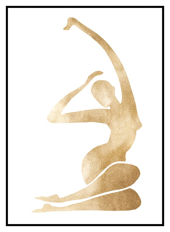 Silhouette Dorée Poster (21x30 cm) - Poster Store