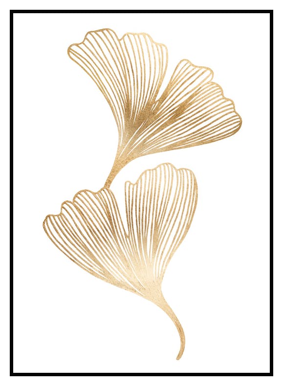 Goldener Ginkgo Poster (21x30 cm) - Poster Store