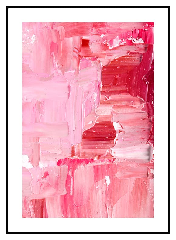 Rosa Oljemålning Poster (30x40 cm) - Poster Store
