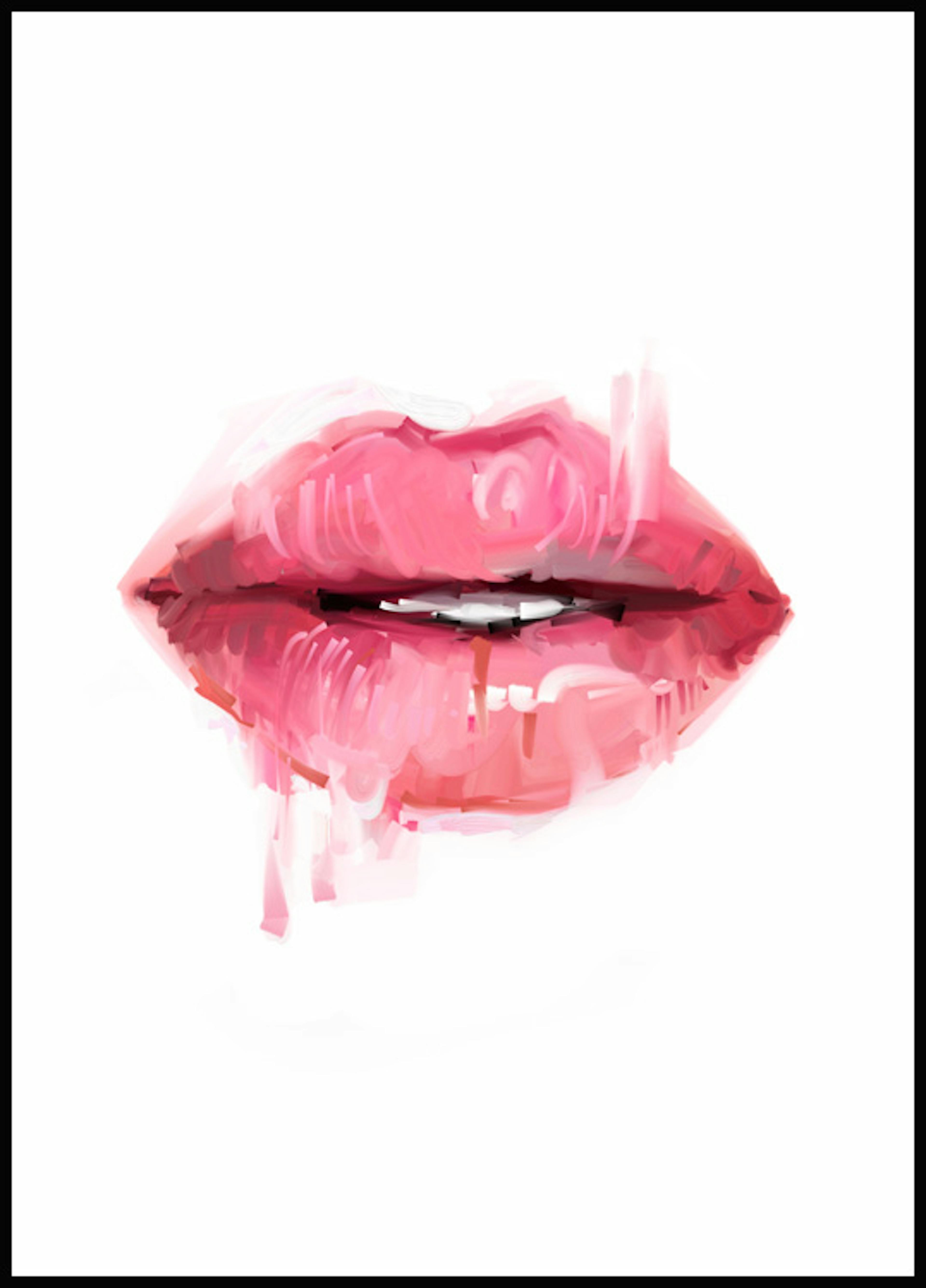 Roze Lippen Poster 0