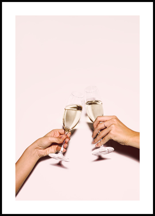 Champagne Toast Poster - Celebrate print
