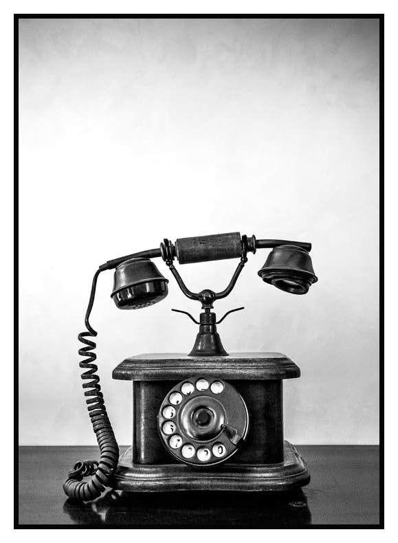 Prints Vintage Phone Poster (30x40 cm) - Poster Store