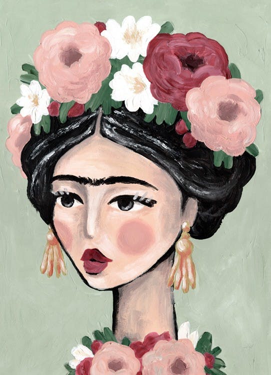 Retrato Frida Kahlo Póster 0