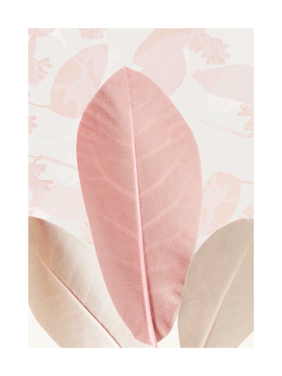 Pastel Leaves Poster 0