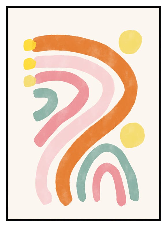 Colour Splash Abstract Poster (50x70 cm) - Poster Store