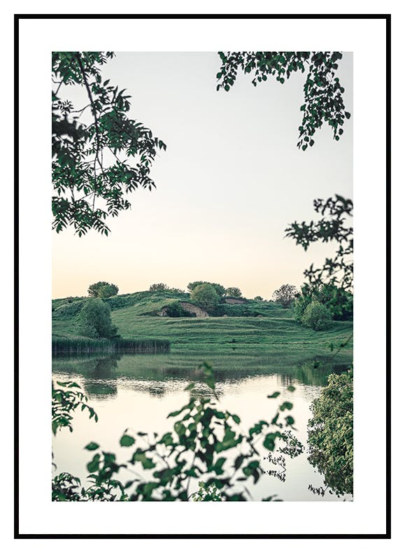 Aftenlandskab Plakat (30x40 cm) - Poster Store