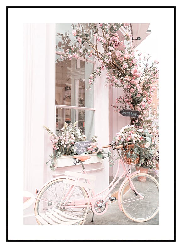 Pink Bicycle (40x50 cm) - Poster Store