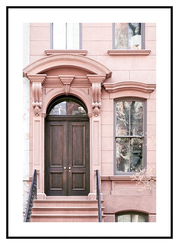 Růžová budova, plakát (30x40 cm) - Poster Store