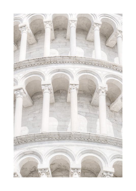 Poster Turnul înclinat din Pisa în prim-plan 0