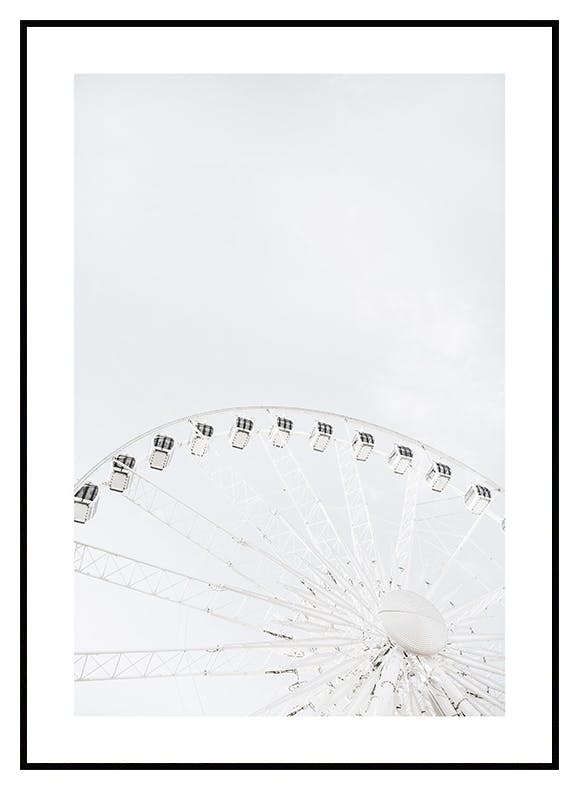 White Ferris Wheel Poster (30x40 cm) - Poster Store