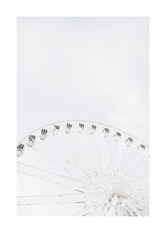 White Ferris Wheel Poster 0