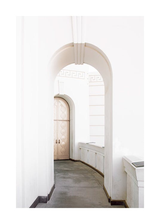 Fehér, ajtós építészeti poszter 0