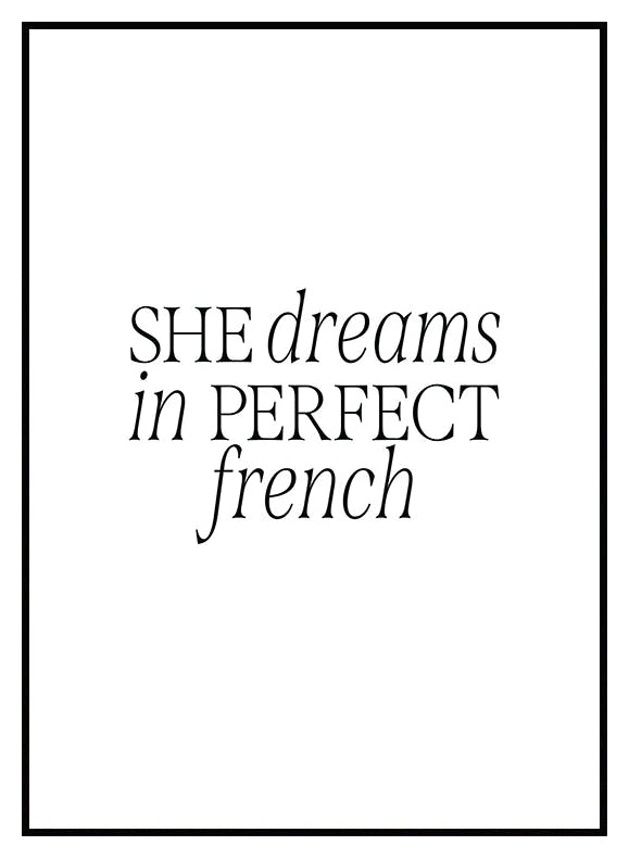 She Dreams Póster (30x40 cm) - Poster Store