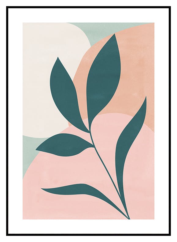 Grafisk Gren Nr2 Poster (30x40 cm) - Poster Store