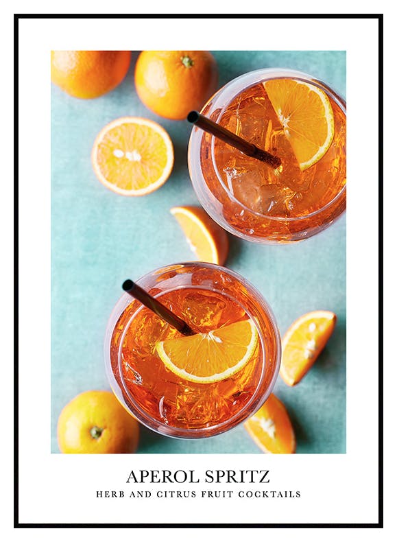 Aperol Spritz Cocktail Poster (21x30 cm) - Poster Store
