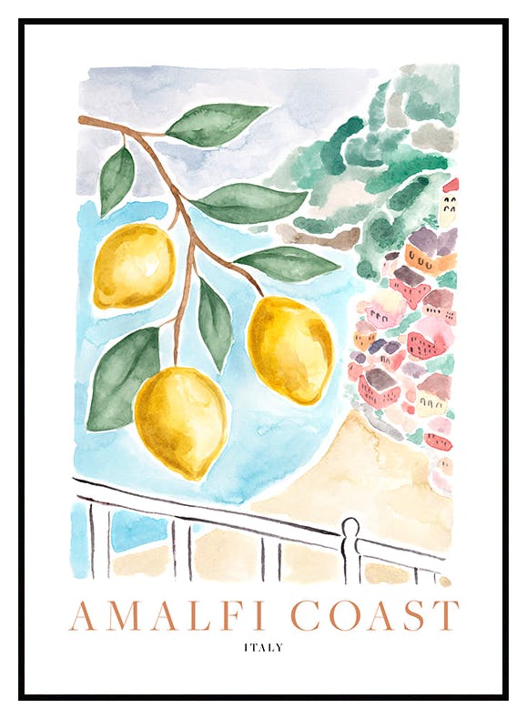 Amalfi Coast Lemons Plakat (50x70 cm) - Poster Store