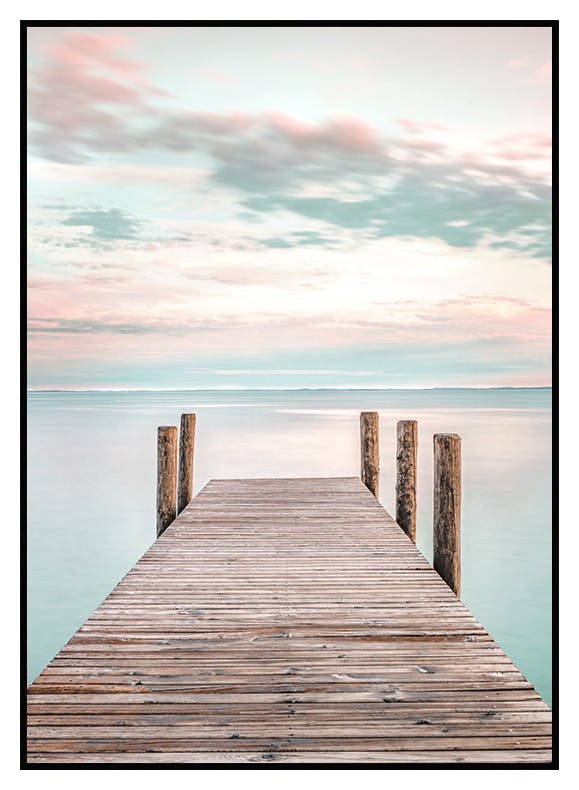 Brygga i Solnedgång Poster (30x40 cm) - Poster Store