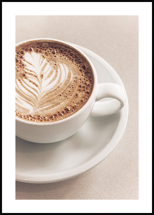 Latte Kaffee - Kaffee Poster Poster