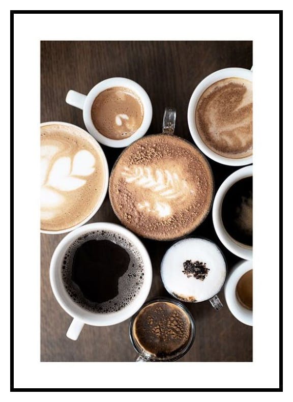 Kaffevarianter Poster (30x40 cm) - Poster Store