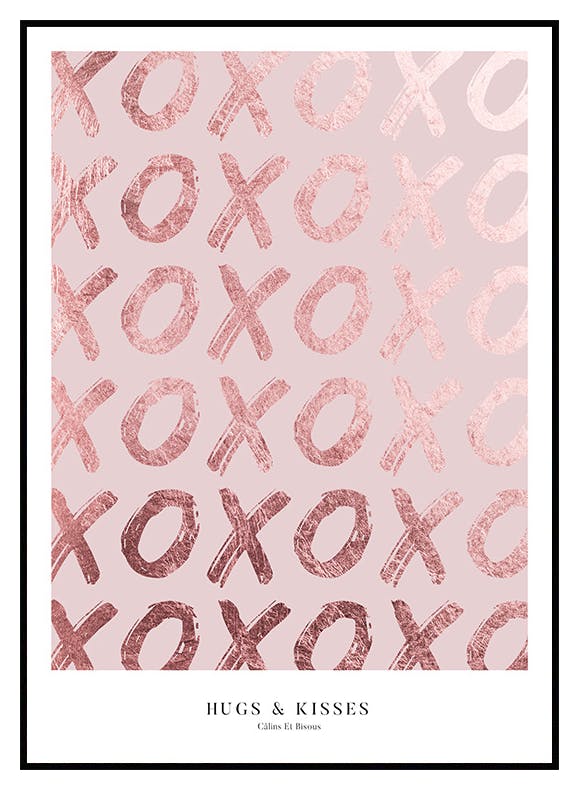 Hugs & Kisses Poster (30x40 cm) - Poster Store