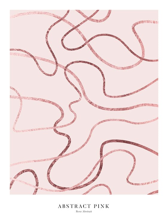 Pink Abstrakt Plakat 0