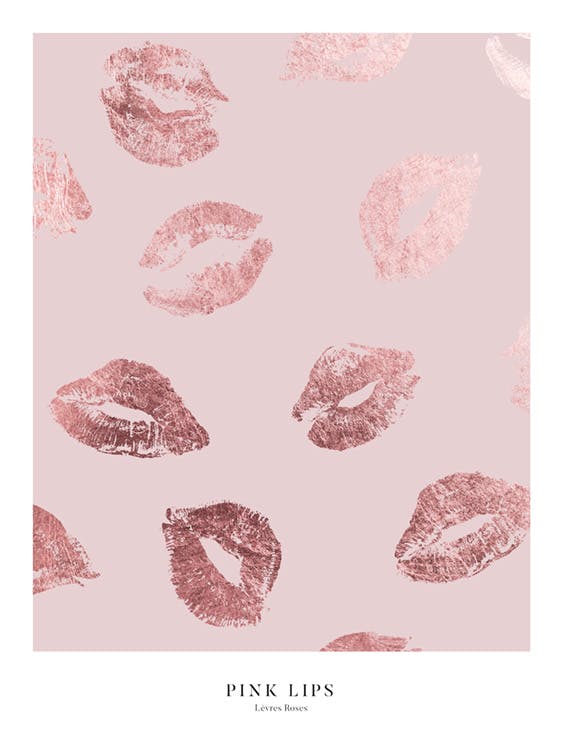 핑크 글로시 립 포스터 0