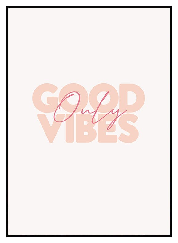 Good Vibes Plakat (30x40 cm) - Poster Store