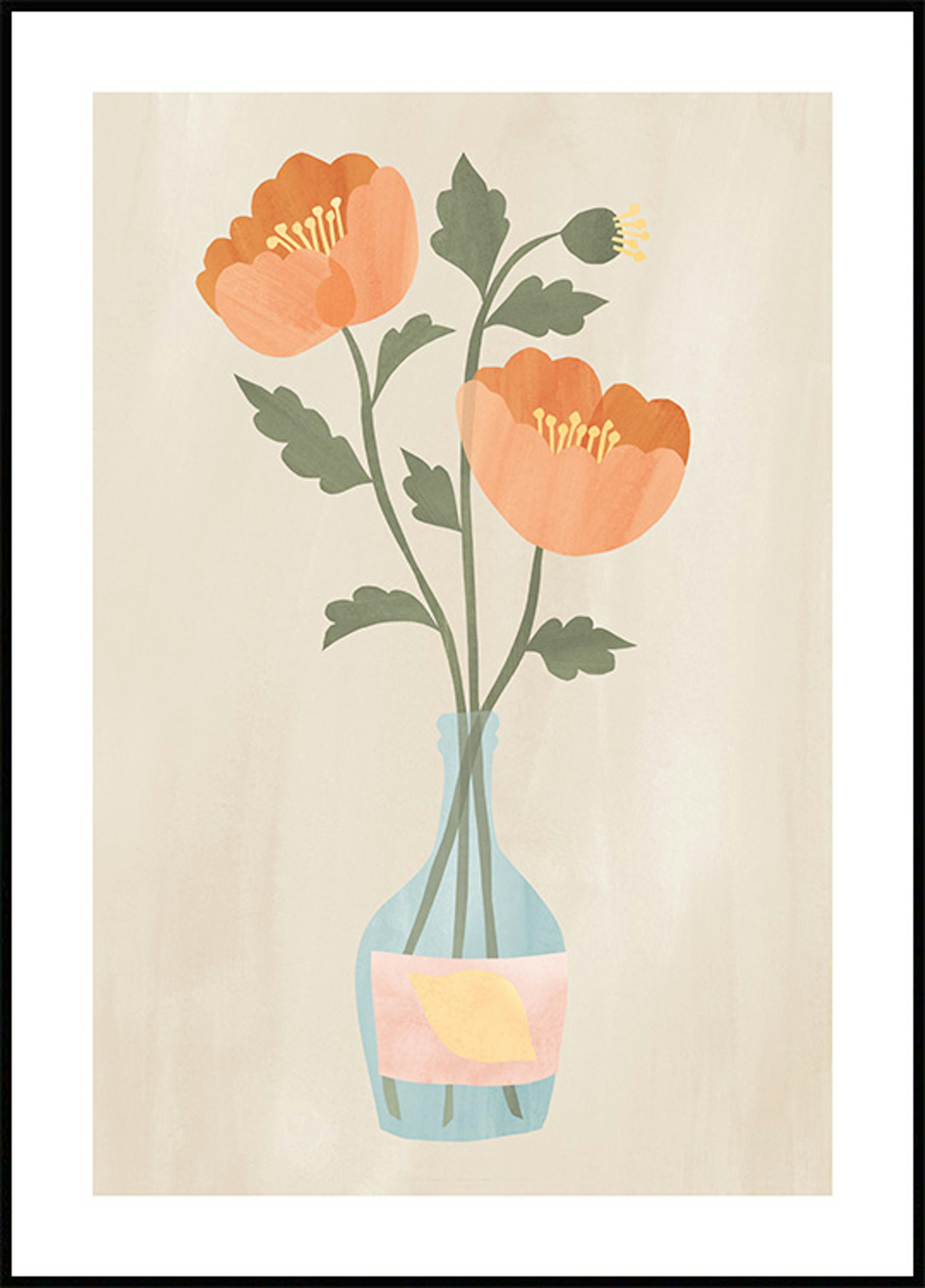 Abstract Poppy Bouquet Poster 0