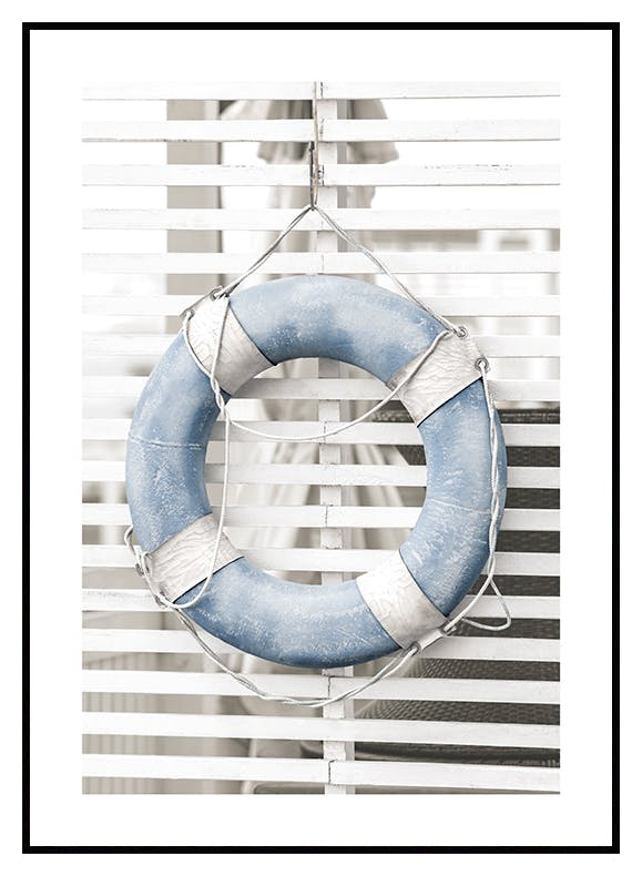 Bouée de Sauvetage Bleue Poster (50x70 cm) - Poster Store