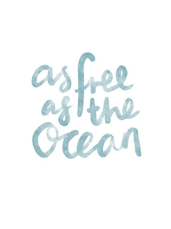 Libero come il poster dell'oceano 0